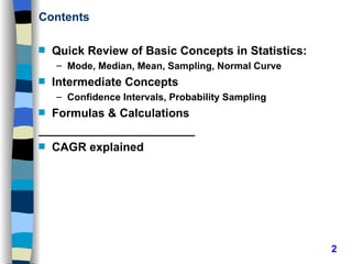 Statistics Review | PPT