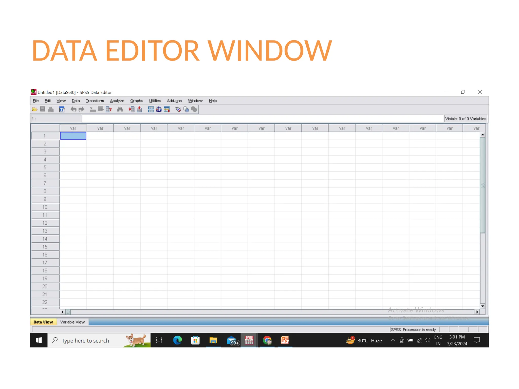 DATA EDITOR WINDOW
 