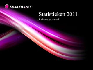 Statistieken 2011
Studenten.net netwerk
 