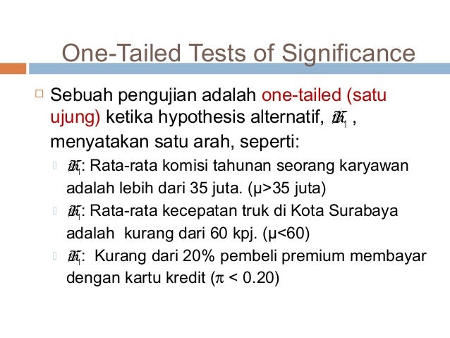 Statistik 1 8 Uji Hipothesis Satu Sample