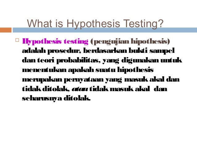 Statistik 1 8 Uji Hipothesis Satu Sample
