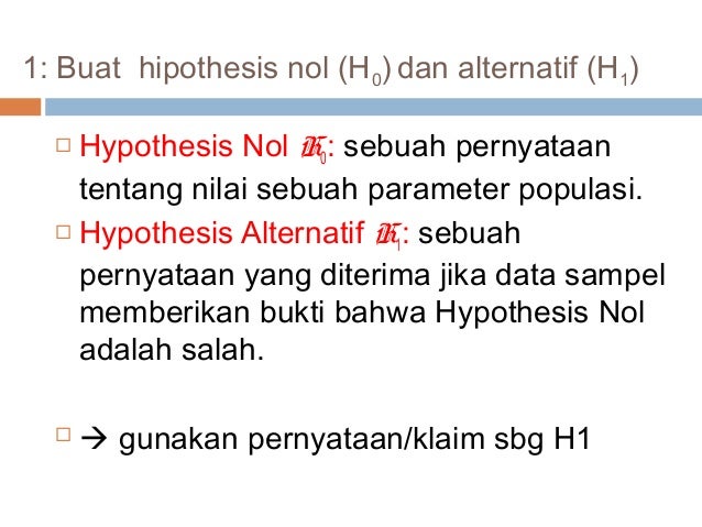 Statistik 1 8 Uji Hipothesis Satu Sample