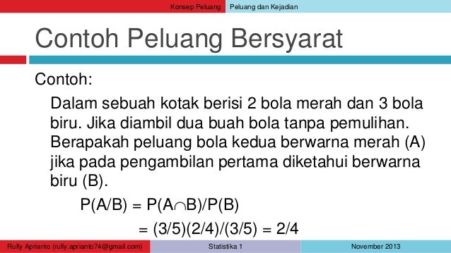 20+ Contoh soal materi peluang bersyarat kelas 12 semester 2 pembahasan info