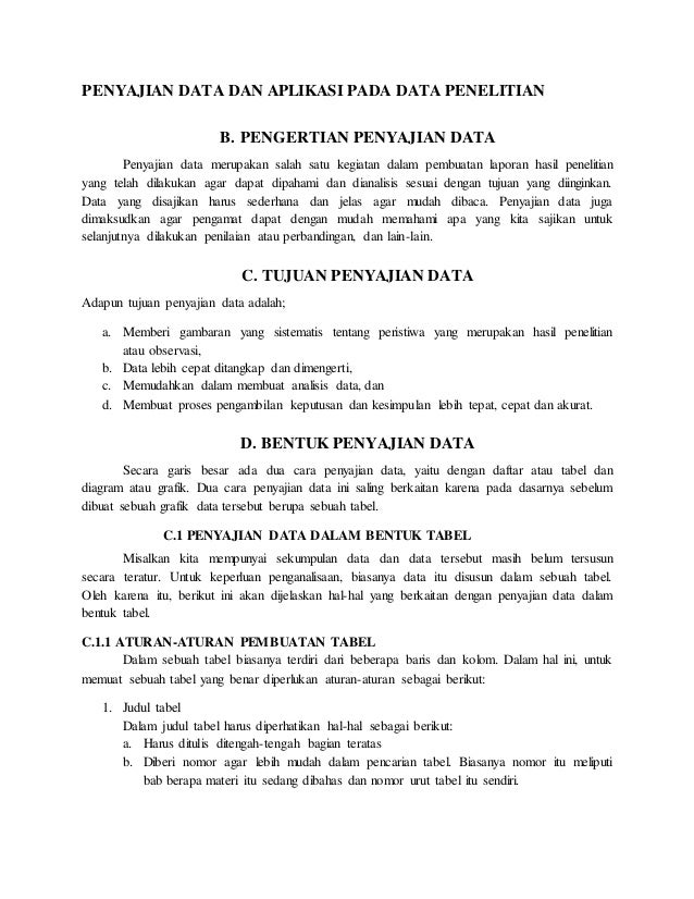 Statistika Dasar Penyajian Data