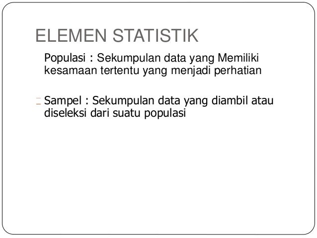 Statistik dan penyajian data