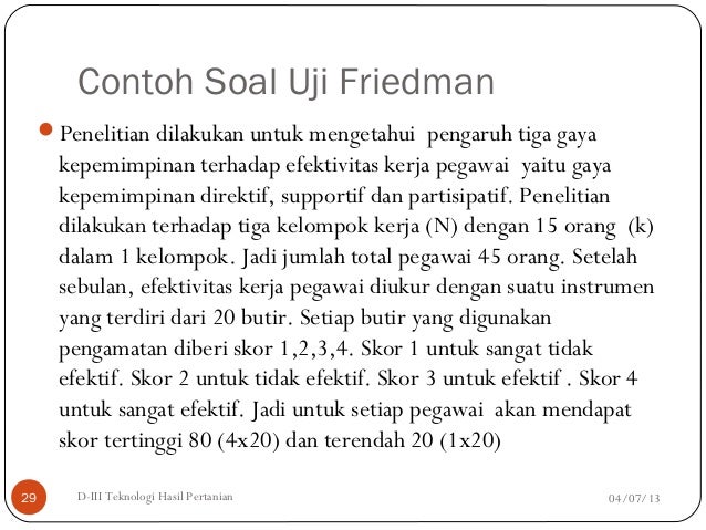 ITP UNS SEMESTER 2 Statistik nonparametrik 1 ITP UNS SEMESTER 2 Statistik nonparametrik 1