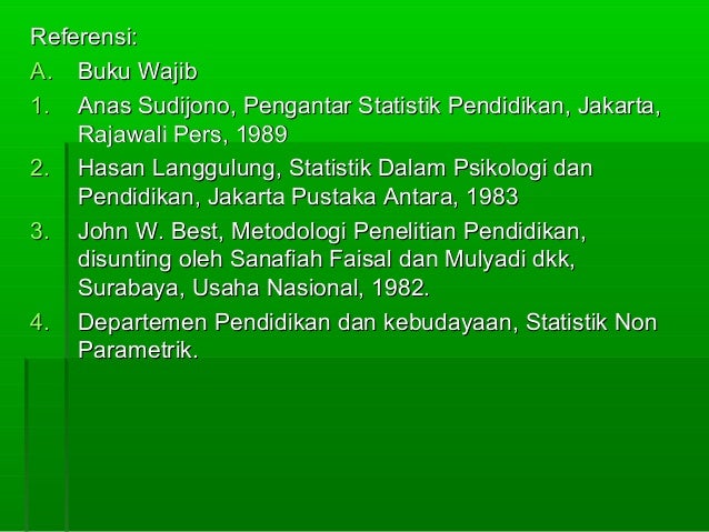 Statistik pendidikan pdf prof sugiono Statistik pendidikan pdf prof sugiono