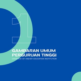 GAMBARAN UMUM
PERGURUAN TINGGI
OVERVIEW OF HIGHER EDUCATION INSTITUTION
1
 