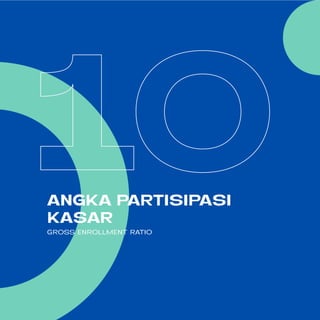 ANGKA PARTISIPASI
KASAR
GROSS ENROLLMENT RATIO
10
 