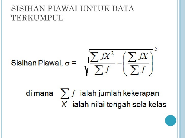 Sisihan piawai matematik