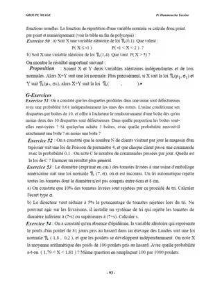 GROUPE MIAGE Pr Hammoucha Yassine
G-Exercices
- 93 -
 