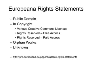 How to do things with metadata: From rights statements to speech acts. Slide 12