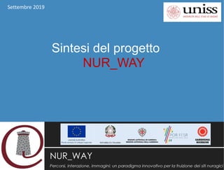 Settembre	2019
Sintesi del progetto
NUR_WAY
 
