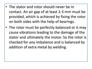 Stator and rotor of a monoblock motor | PPTX