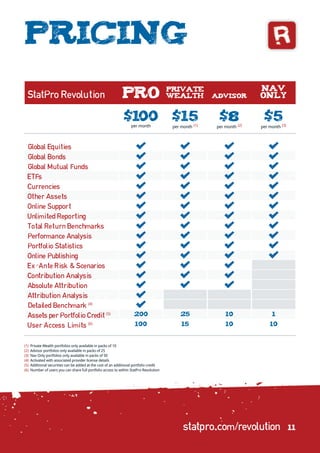 StatPro Revolution brochure - Summer 2012 | PDF
