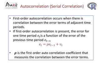 Autocorrelation (Serial Correlation)
 