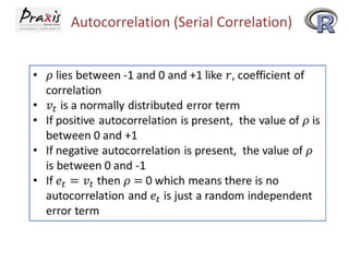 Autocorrelation (Serial Correlation)
 