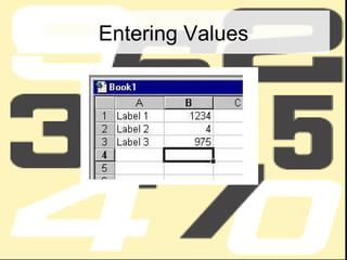 Entering Values 