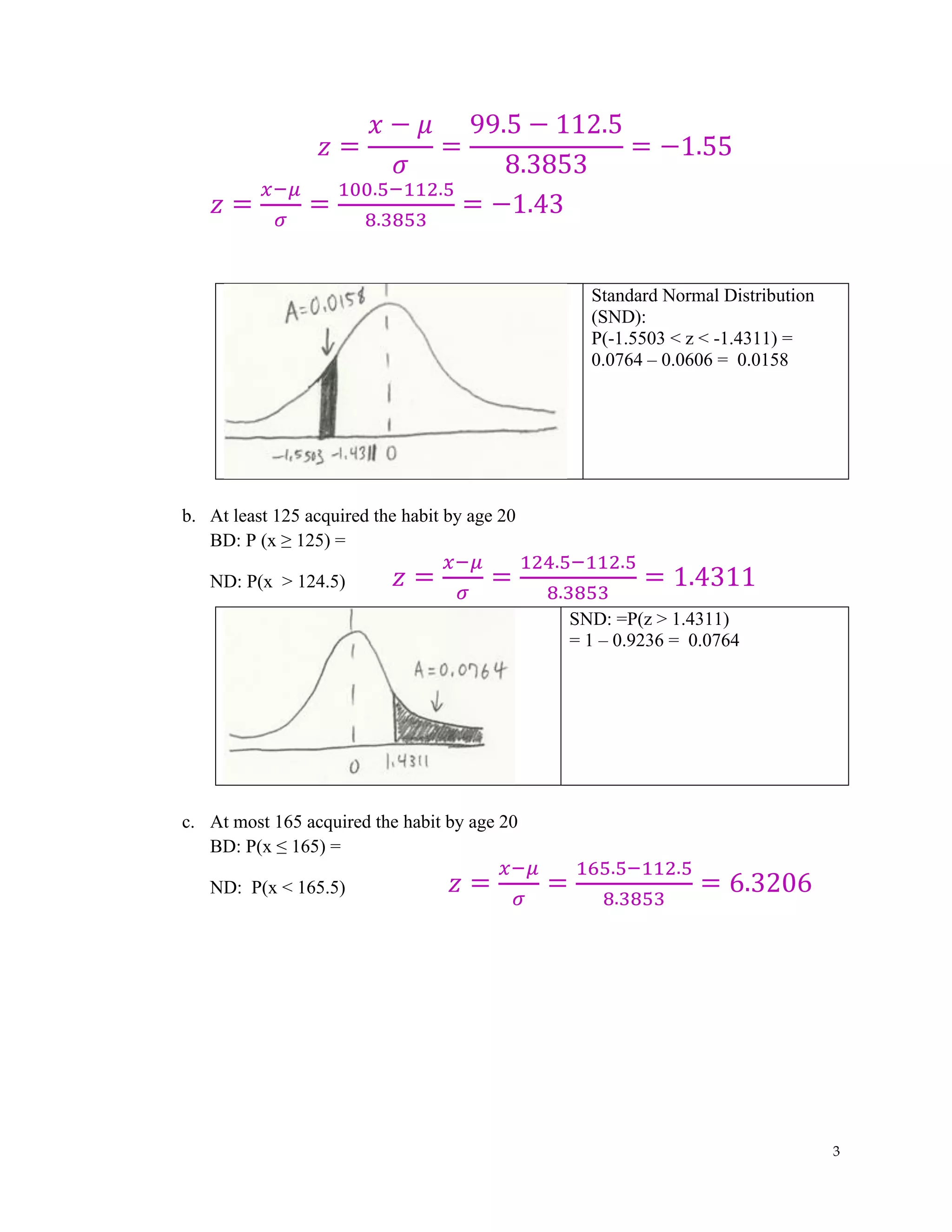 Solution to the Practice Test 3A, Normal Probability Distribution | PDF