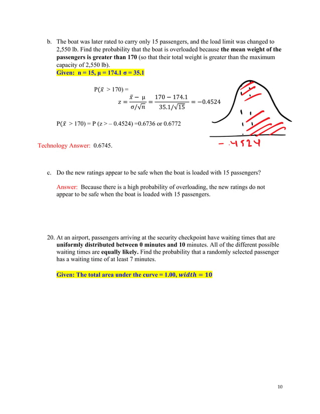 Solution to the Practice Test 3A, Normal Probability Distribution | PDF