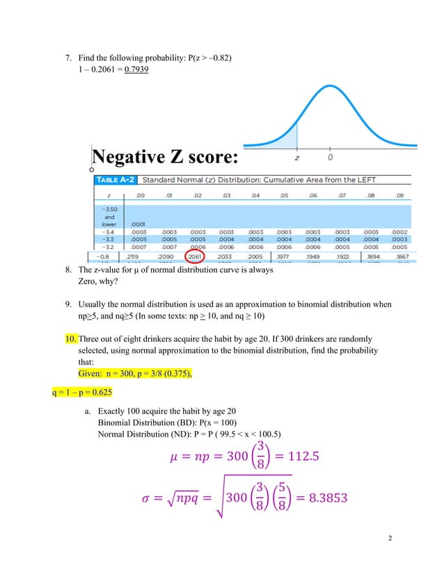 Solution to the Practice Test 3A, Normal Probability Distribution | PDF