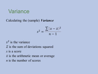 Variance
 
