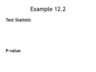 Example 12.2Test StatisticP-value