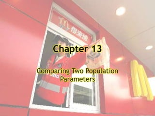Chapter 13 Comparing Two Population Parameters 