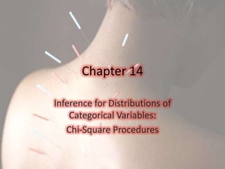 Chapter 14 Inference for Distributions of Categorical Variables:  Chi-Square Procedures 