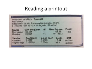 Reading a printout
 