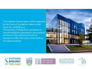 This material is based upon works supported
by the Science Foundation Ireland under
Grant No. 06/CE/B1129
The opinions, findings and conclusions or
recommendations expressed in this material
are those of the author(s) and do not
necessarily reflect the views of the Science
Foundation Ireland.
 