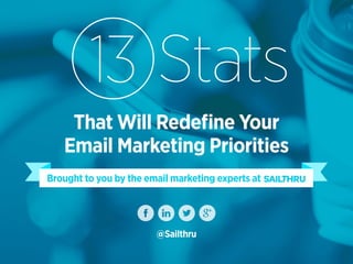 @Sailthru
Brought to you by the email marketing experts at
That Will Redefine Your
Email Marketing Priorities
Stats13
 
