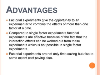 presentation of factorial experiment 3*2 | PPTX