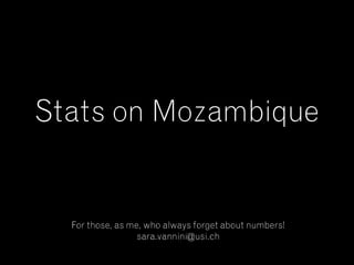 Some stats about Mozambique