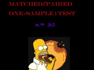 Matched/paired  One-sample  t  Test  n= 30 