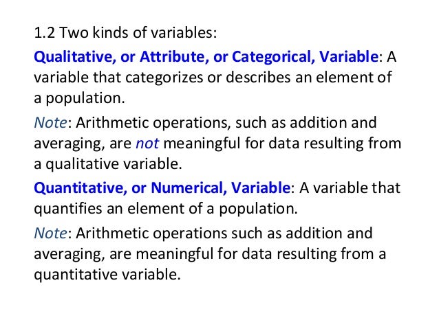 Statistics Vocabulary Chapter 1