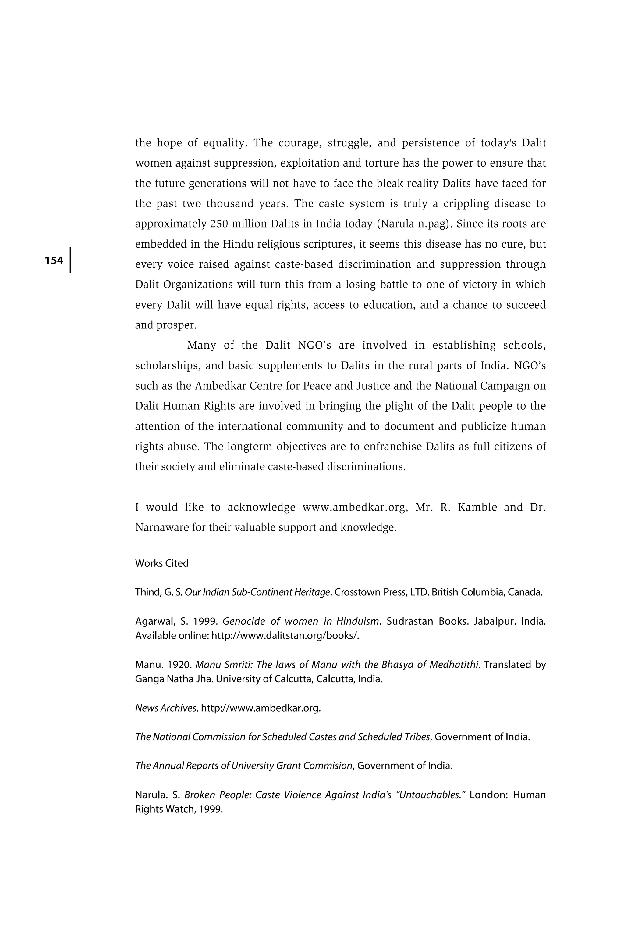 Status of dalit women in India | PDF
