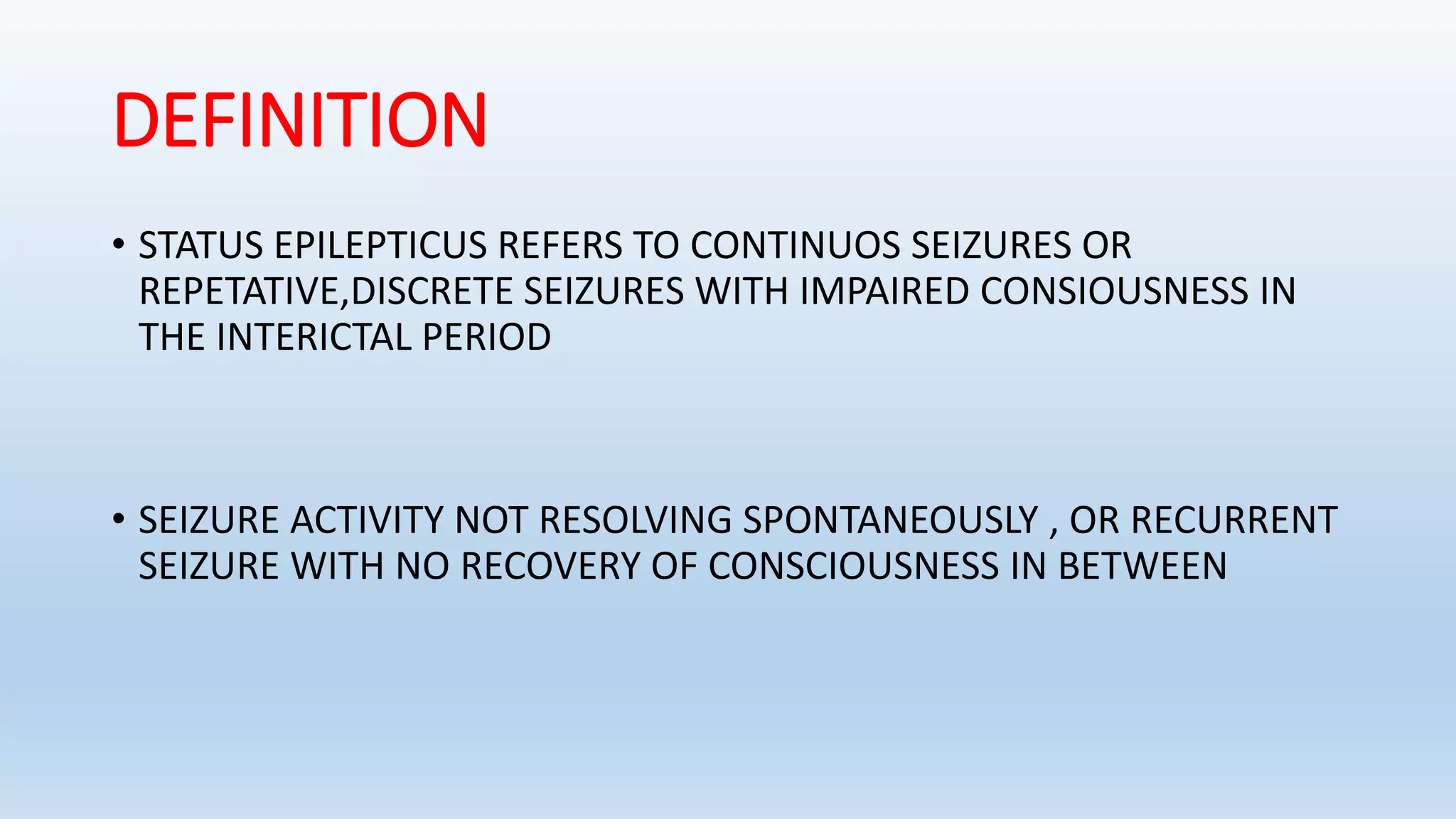 Status Epilepticus | PPTX