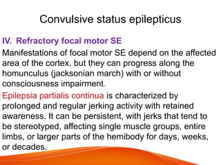 Partikails Status epilepticus, clinical presentation and treatment | PPTX