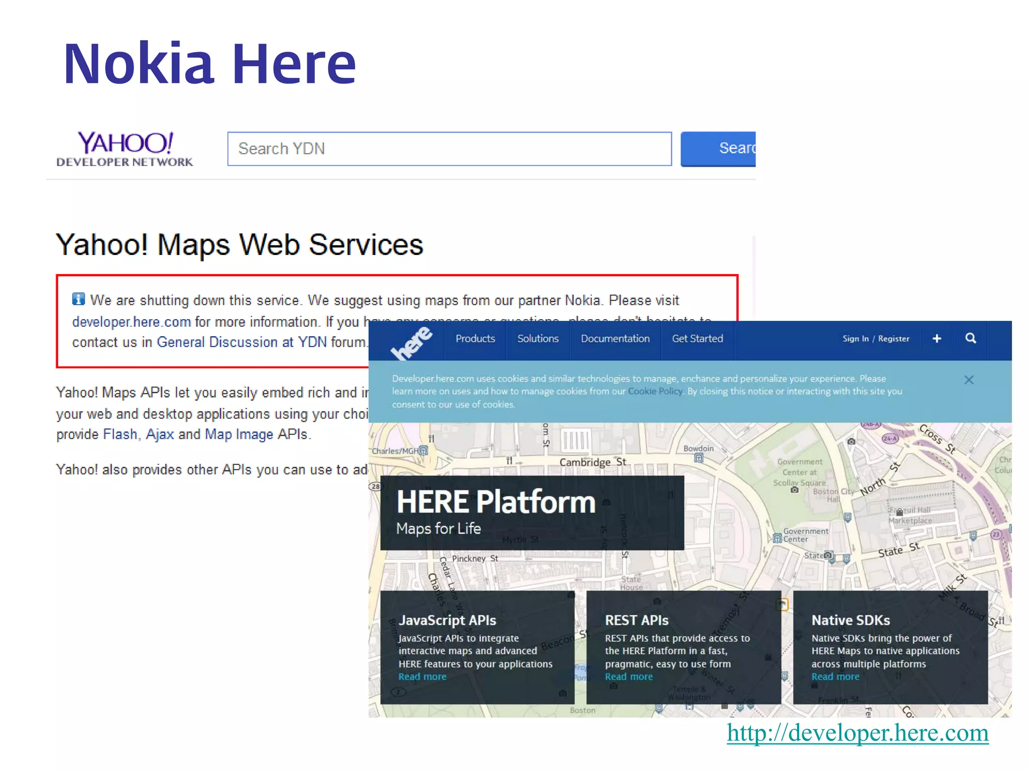 Nokia Here 
http://developer.here.com  