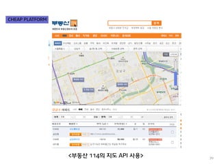 70 
<부동산 114의 지도 API 사용> 
CHEAP PLATFORM  