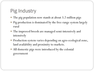 Overview of African Swine Fever (ASF) Impact and surveillance in Uganda