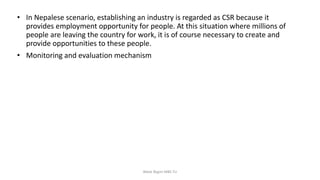 Corporate Social Responsibility(CSR) In Nepal Status | PDF
