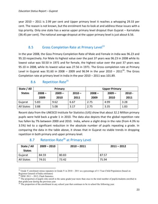Status of elementary education in gujarat | PDF