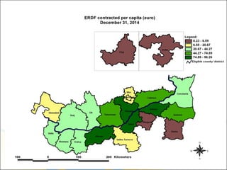 Contracted ERDF/per capita
 