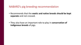 Status of pig breeding policies and practices in India