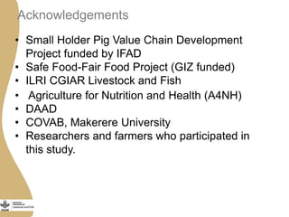 Status of porcine cysticercosis in the smallholder pig production systems in Uganda