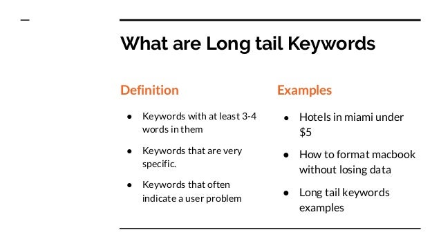 Long Tail Keywords Guide Long Tail Keywords Guide