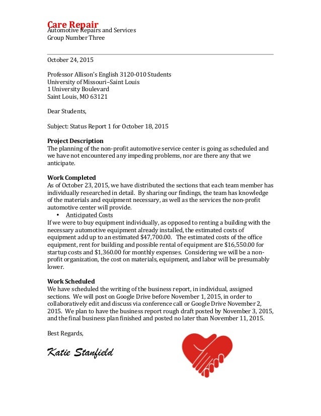 business status report