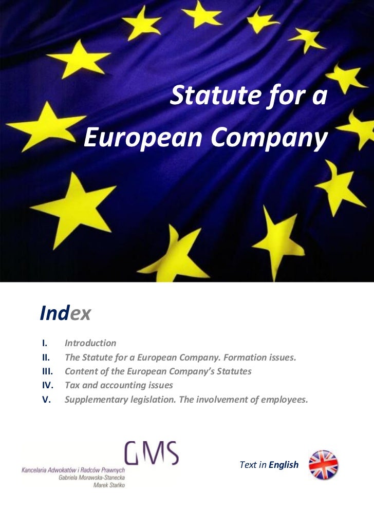 Statute for a European Company